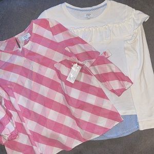 2 pcs NWT Girls Crown & Ivy Tops